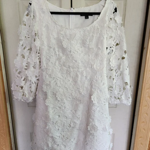 Nwt Boston Proper Elegant White Lace Dress - Picture 4 of 11